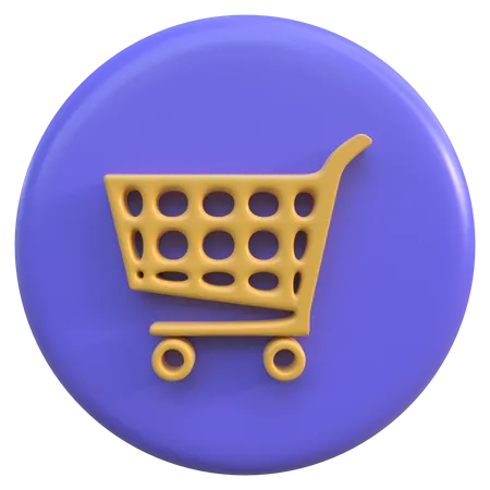 Bouton de caddie  3D Icon