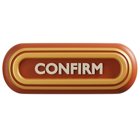 Bouton de confirmation  3D Icon