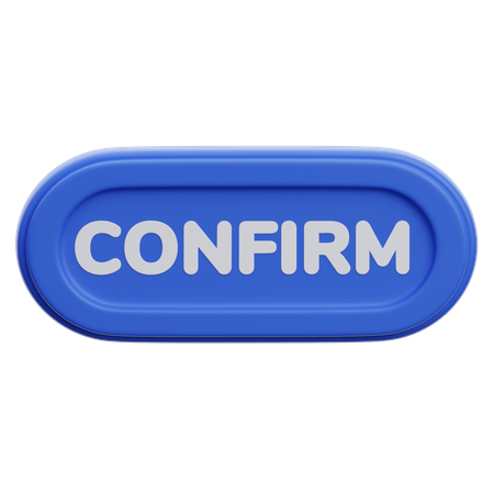 Bouton de confirmation  3D Icon