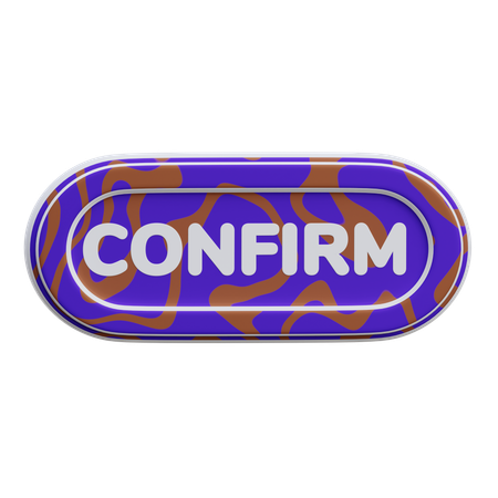 Bouton de confirmation  3D Icon