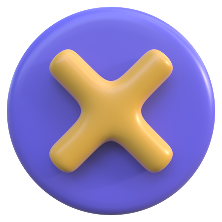 Bouton fermer  3D Icon