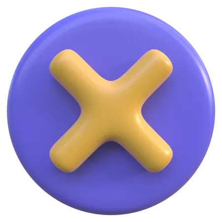 Bouton fermer  3D Icon