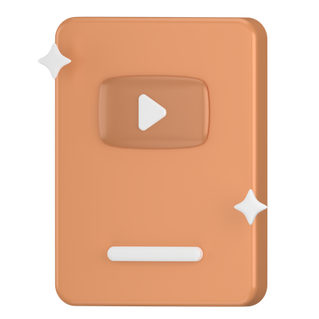 Bouton de lecture en bronze  3D Icon