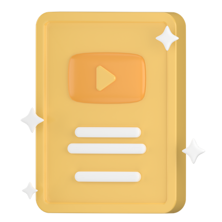 Bouton de lecture en or  3D Icon