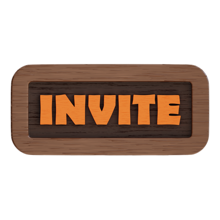 Bouton d'invitation  3D Icon