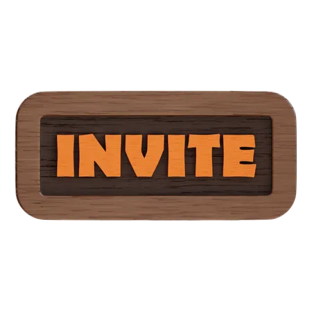 Bouton d'invitation  3D Icon