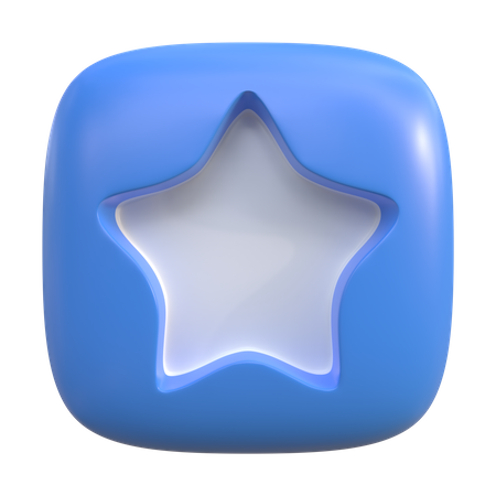 Bouton étoile  3D Icon