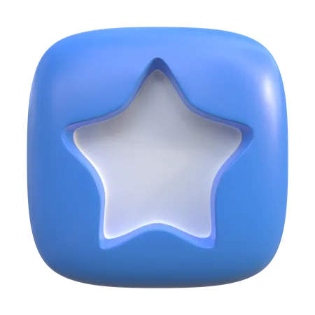 Bouton étoile  3D Icon