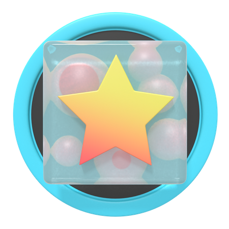 Bouton étoile  3D Icon