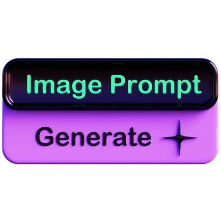 Bouton de génération d'invite d'image  3D Icon