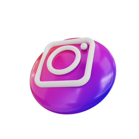 Bouton instagram  3D Icon