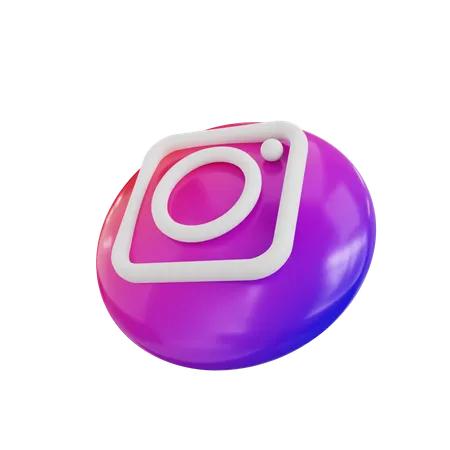 Bouton instagram  3D Icon