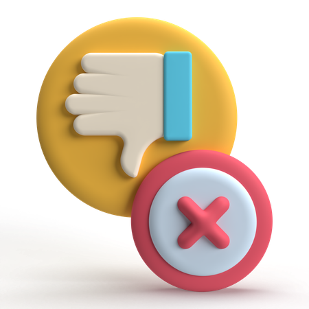 Bouton Je n'aime pas  3D Icon