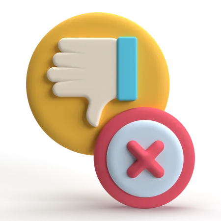 Bouton Je n'aime pas  3D Icon