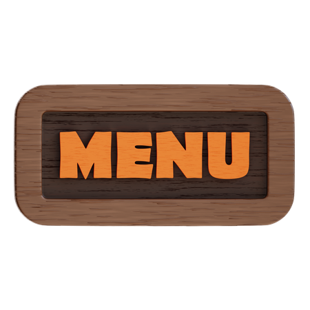 Bouton de menu  3D Icon