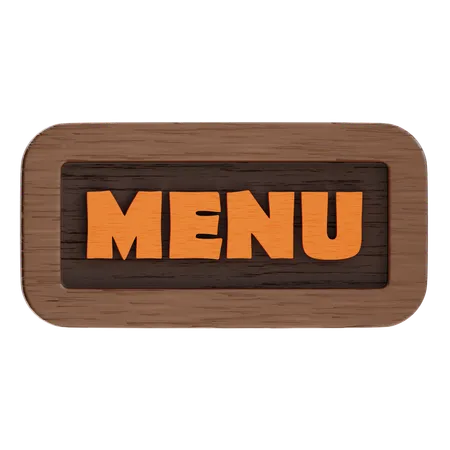 Bouton de menu  3D Icon