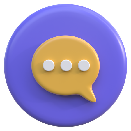 Bouton de message  3D Icon