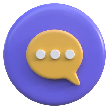 Bouton de message  3D Icon