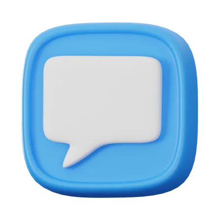 Bouton de message  3D Icon