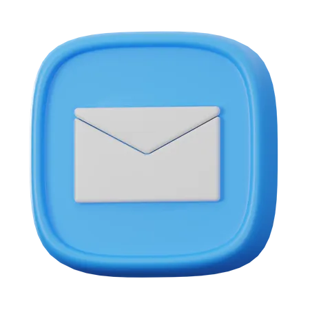 Bouton de message  3D Icon