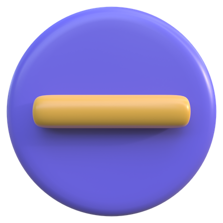 Bouton réduire  3D Icon