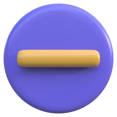 Bouton réduire  3D Icon