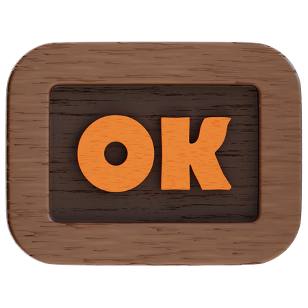 Bouton ok  3D Icon