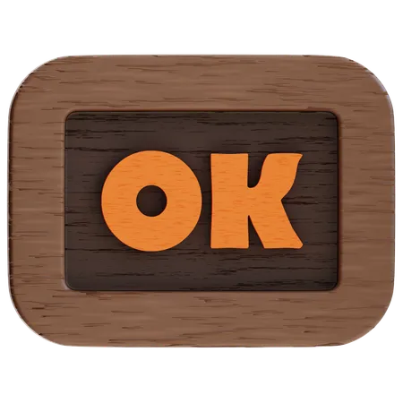 Bouton ok  3D Icon