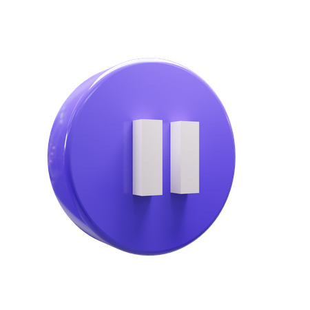 Bouton pause  3D Icon