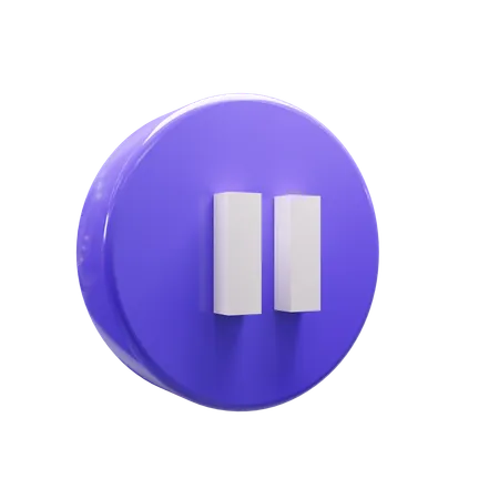 Bouton pause  3D Icon