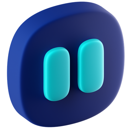 Bouton pause  3D Icon