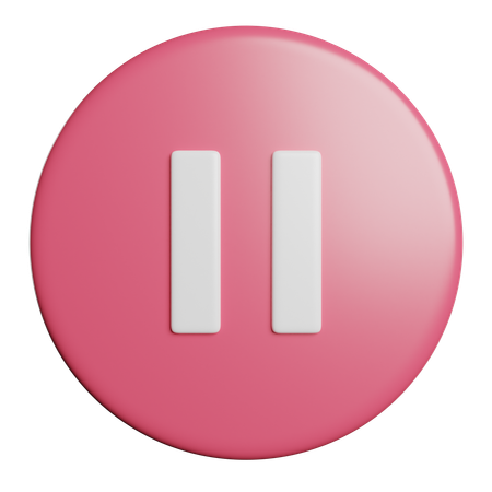 Bouton pause  3D Icon