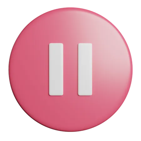 Bouton pause  3D Icon