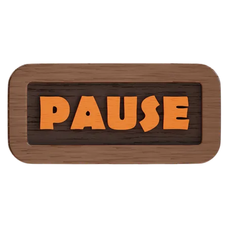 Bouton pause  3D Icon