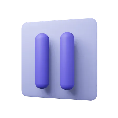 Bouton pause  3D Icon