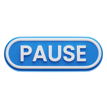 Bouton pause  3D Icon