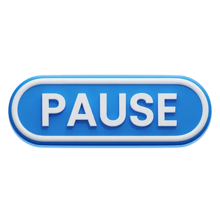 Bouton pause  3D Icon