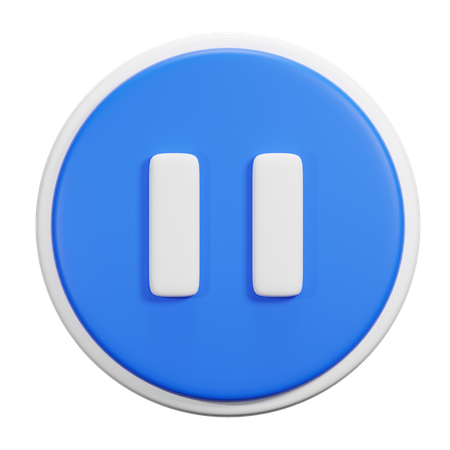 Bouton pause  3D Icon