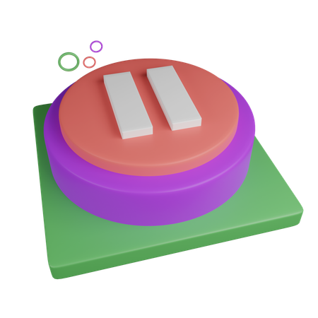 Bouton pause  3D Icon