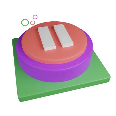 Bouton pause  3D Icon