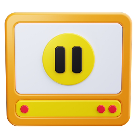 Bouton pause  3D Icon