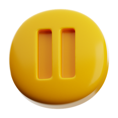 Bouton pause  3D Icon