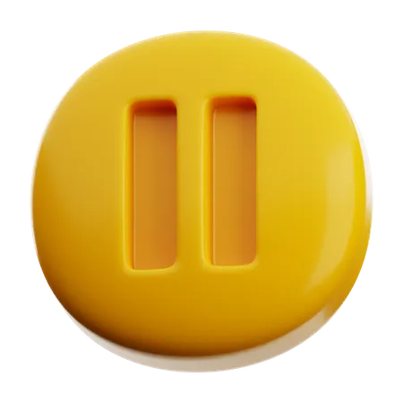 Bouton pause  3D Icon