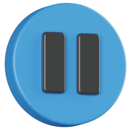 Bouton pause  3D Icon