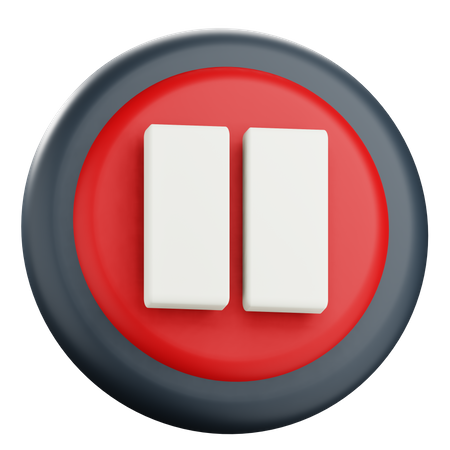 Bouton pause  3D Icon