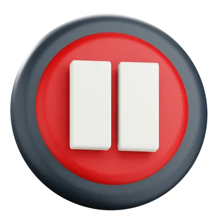 Bouton pause  3D Icon