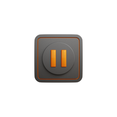 Bouton pause  3D Icon