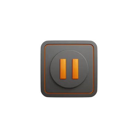 Bouton pause  3D Icon