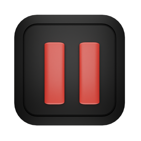 Bouton pause  3D Icon