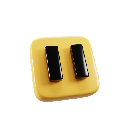 Bouton pause  3D Icon